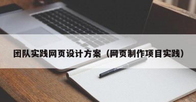 团队实践网页设计方案（网页制作项目实践）